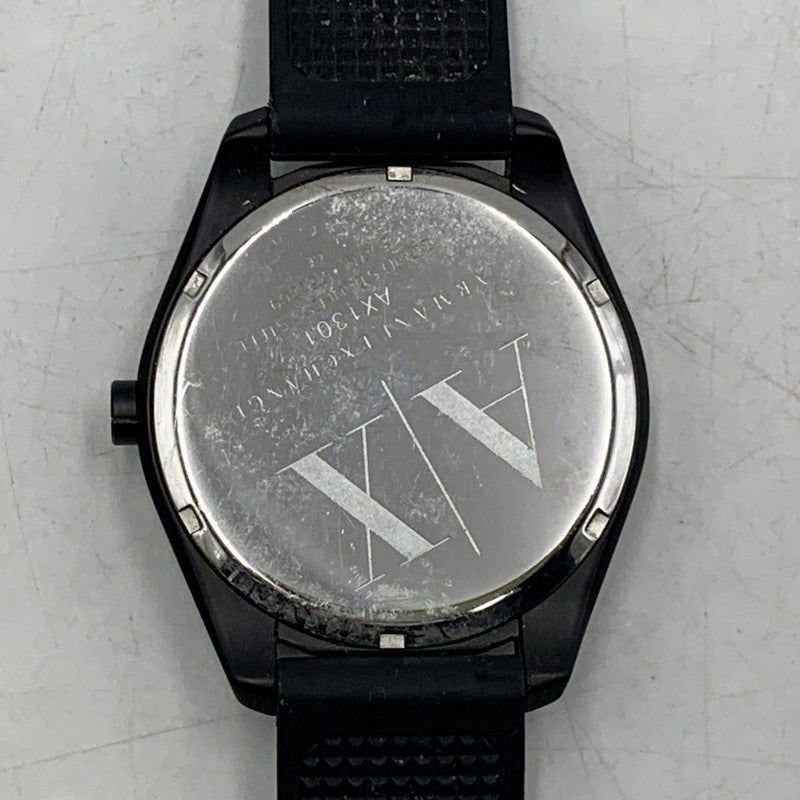【現状渡し品】【メンズ/レディース】 ARMANI EXCHANGE アルマーニ エクスチェンジ AX1301 黒文字盤 QUARTZ クオーツ 腕時計 197-260113-cs-14-izu カラー：ブラック 万代Net店