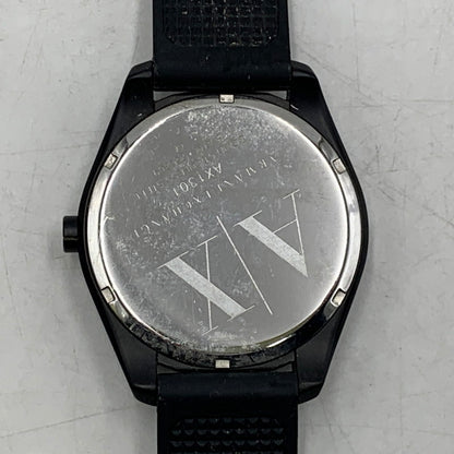 【現状渡し品】【メンズ/レディース】 ARMANI EXCHANGE アルマーニ エクスチェンジ AX1301 黒文字盤 QUARTZ クオーツ 腕時計 197-260113-cs-14-izu カラー：ブラック 万代Net店