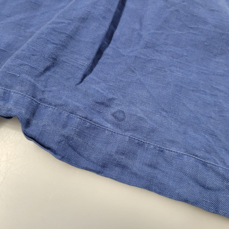 【中古品】【メンズ】 LINEN OPEN COLLAR LS SHIRT リネン オープンカラーシャツ 長袖 トップス 146-260112-as-13-izu サイズ：XXL カラー：ブルー 万代Net店