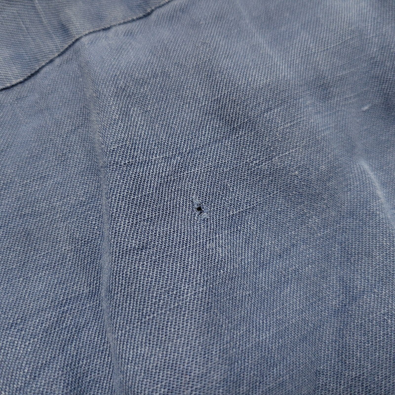 【中古品】【メンズ】 LINEN OPEN COLLAR LS SHIRT リネン オープンカラーシャツ 長袖 トップス 146-260112-as-13-izu サイズ：XXL カラー：ブルー 万代Net店