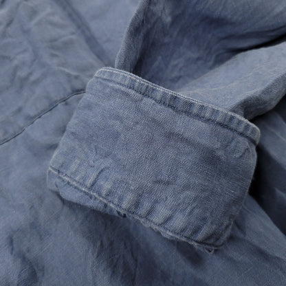 【中古品】【メンズ】 LINEN OPEN COLLAR LS SHIRT リネン オープンカラーシャツ 長袖 トップス 146-260112-as-13-izu サイズ：XXL カラー：ブルー 万代Net店