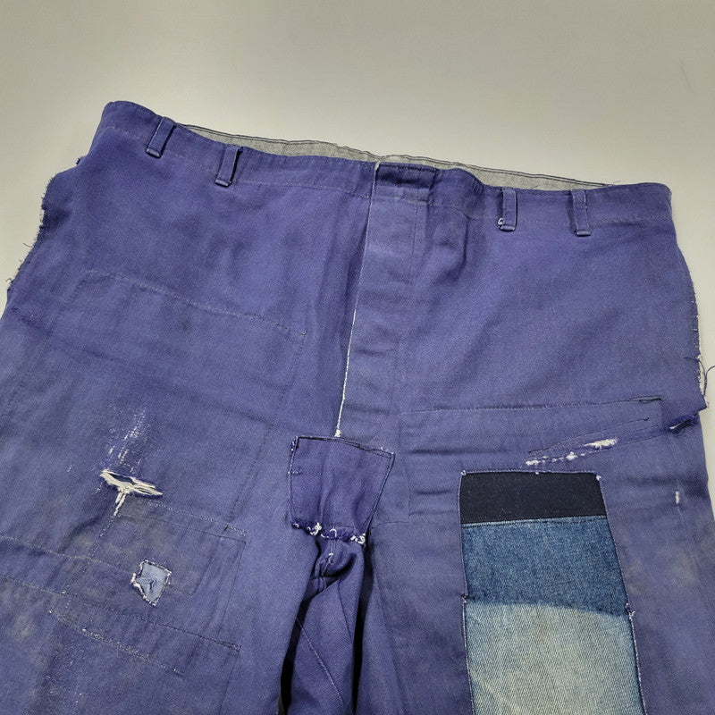 【現状渡し品】【メンズ】 USED EURO VINTAGE ユーロヴィンテージ PATCHWORK WORK PANTS パッチワークパンツ ボトムス 157-260112-as-24-izu カラー：ネイビー系 万代Net店