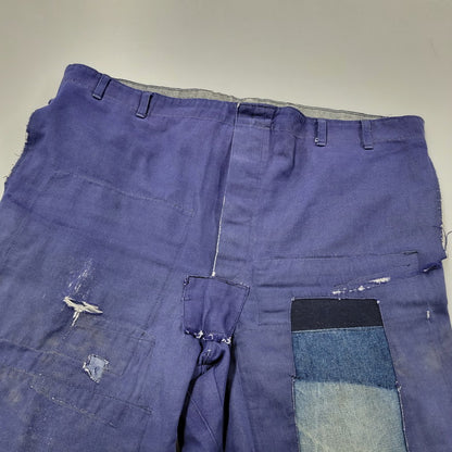 【現状渡し品】【メンズ】 USED EURO VINTAGE ユーロヴィンテージ PATCHWORK WORK PANTS パッチワークパンツ ボトムス 157-260112-as-24-izu カラー：ネイビー系 万代Net店