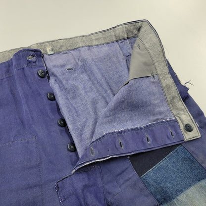 【現状渡し品】【メンズ】 USED EURO VINTAGE ユーロヴィンテージ PATCHWORK WORK PANTS パッチワークパンツ ボトムス 157-260112-as-24-izu カラー：ネイビー系 万代Net店