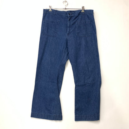 【中古品】【メンズ】 U.S NAVY ユー エス ネイビー DLA100-81-C-2491 IDEALジッパー DENIM SAILOR PANTS デニム セーラー パンツ ズボン ボトムス 157-260112-ya-13-izu サイズ：40R カラー：ブルー 万代Net店