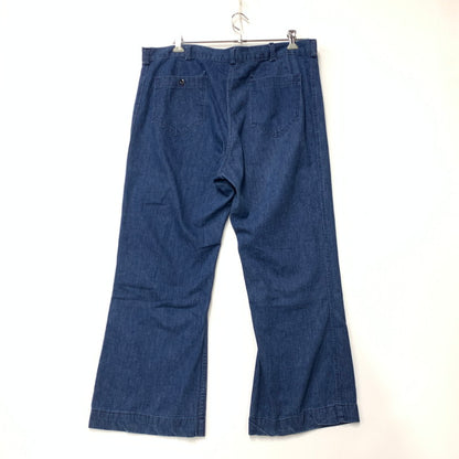 【中古品】【メンズ】 U.S NAVY ユー エス ネイビー DLA100-81-C-2491 IDEALジッパー DENIM SAILOR PANTS デニム セーラー パンツ ズボン ボトムス 157-260112-ya-13-izu サイズ：40R カラー：ブルー 万代Net店