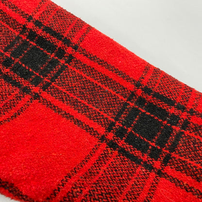 【中古品】【メンズ】 MANHATTAN マンハッタン CORDUROY COLLAR CHECK WOOL JACKET コーデュロイ カラー チェック ウールジャケット USA製 アウター 146-260118-as-05-izu サイズ：L カラー：レッド×ブラック 万代Net店