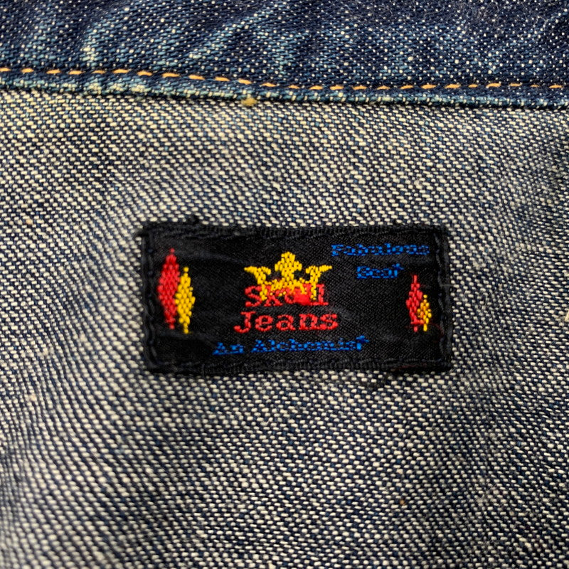 【中古品】【メンズ】 SKULL JEANS スカルジーンズ DENIM WESTERN LS SHIRT デニム ウエスタン ロングスリーブ シャツ 長袖 トップス 145-260113-as-10-izu カラー：インディゴ 万代Net店