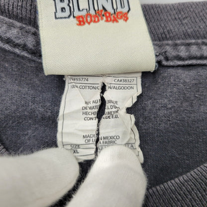 【現状渡し品】【メンズ】 BLIND SKATEBOARDS ブラインド スケートボード PRINT S/S TEE プリント ショートスリーブ Tシャツ メキシコ製 半袖 トップス 146-260112-as-12-izu サイズ：XL カラー：ブラック 万代Net店