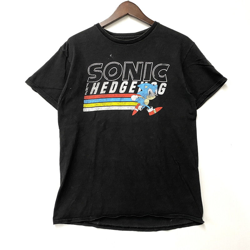 【中古品】【メンズ】 USED SONIC THE HEDGEHOG PRINT S/S TEE ソニック プリント ショートスリーブ Tシャツ 半袖 トップス 146-260117-as-23-izu サイズ：M カラー：ブラック 万代Net店