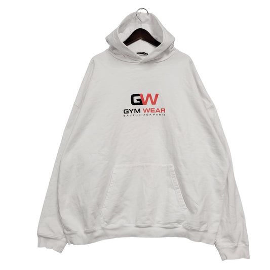 【中古品】【メンズ】 GYM WEAR LARGE FIT HOODIE ジム ウェア ラージ フィット フーディ パーカー 長袖 トップス 141-260112-as-15-izu サイズ：L カラー：ホワイト 万代Net店
