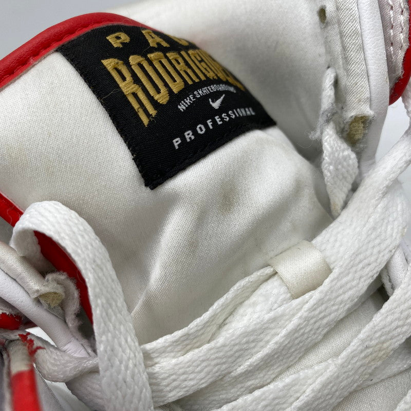【現状渡し品】【メンズ】 × PAUL RODRIGUEZ ポール・ロドリゲス DUNK HIGH PRM QS CT6680-100 ダンク ハイ プレミアム QS スニーカー シューズ 靴 160-260117-as-39-izu サイズ：26.5cm カラー：WHITE/UNIVERSITY RED-WHITE 万代Net店