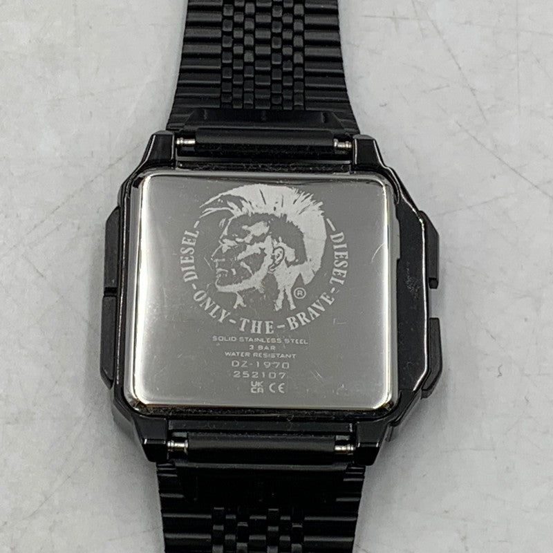 【中古品】【メンズ/レディース】 CHOPPED DIGITAL QUARTZ DZ-1970 チョップド デジタル クオーツ 腕時計 197-260113-as-12-izu カラー：ブラック 万代Net店