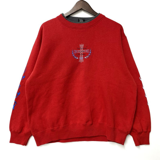 【中古品】【メンズ】 EMOTIONAL PERFORMANCE エモーショナルパフォーマンス SWEATSHIRT スウェットシャツ トレーナー 長袖 トップス 146-260117-as-34-izu サイズ：L カラー：レッド 万代Net店