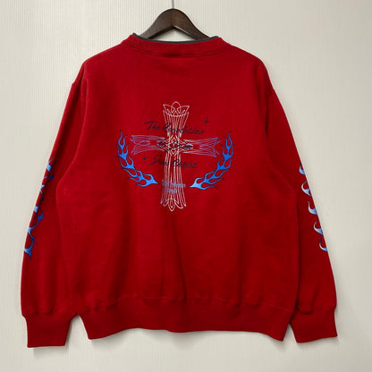 【中古品】【メンズ】 EMOTIONAL PERFORMANCE エモーショナルパフォーマンス SWEATSHIRT スウェットシャツ トレーナー 長袖 トップス 146-260117-as-34-izu サイズ：L カラー：レッド 万代Net店