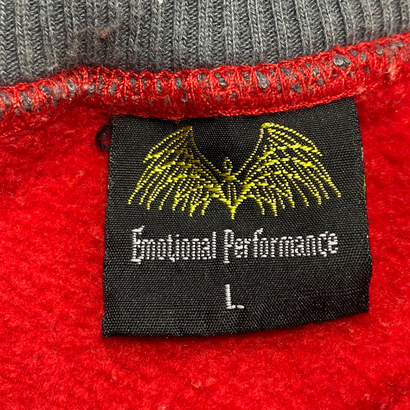 【中古品】【メンズ】 EMOTIONAL PERFORMANCE エモーショナルパフォーマンス SWEATSHIRT スウェットシャツ トレーナー 長袖 トップス 146-260117-as-34-izu サイズ：L カラー：レッド 万代Net店
