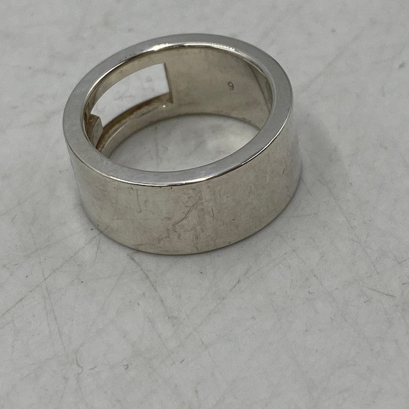 【中古品】【メンズ/レディース】 925 ブランデッド カットアウトGリング 指輪 アクセサリー 182-260121-as-05-izu サイズ：9 カラー：シルバー 万代Net店