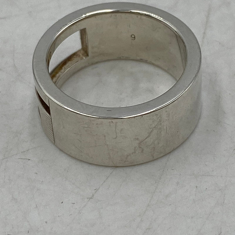 【中古品】【メンズ/レディース】 925 ブランデッド カットアウトGリング 指輪 アクセサリー 182-260121-as-05-izu サイズ：9 カラー：シルバー 万代Net店