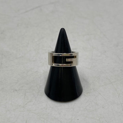 【中古品】【メンズ/レディース】 925 ブランデッド カットアウトGリング 指輪 アクセサリー 182-260121-as-05-izu サイズ：9 カラー：シルバー 万代Net店