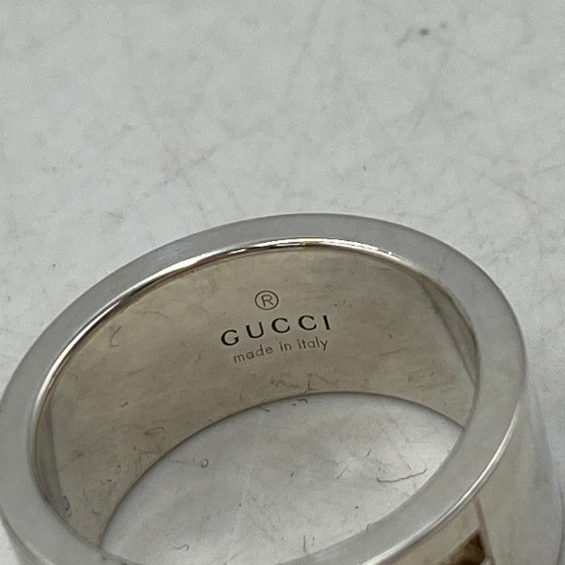 【中古品】【メンズ/レディース】 925 ブランデッド カットアウトGリング 指輪 アクセサリー 182-260121-as-05-izu サイズ：9 カラー：シルバー 万代Net店
