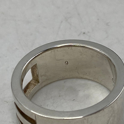 【中古品】【メンズ/レディース】 925 ブランデッド カットアウトGリング 指輪 アクセサリー 182-260121-as-05-izu サイズ：9 カラー：シルバー 万代Net店