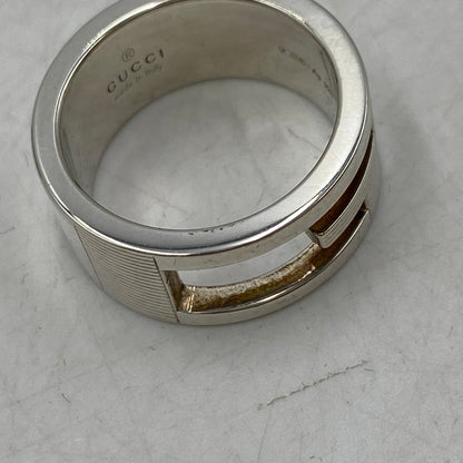 【中古品】【メンズ/レディース】 925 ブランデッド カットアウトGリング 指輪 アクセサリー 182-260121-as-05-izu サイズ：9 カラー：シルバー 万代Net店
