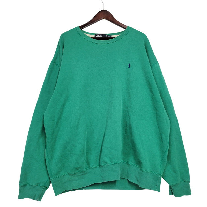 【現状渡し品】【メンズ】 SWEATSHIRT スウェットシャツ トレーナー 長袖 トップス 146-260119-as-24-izu サイズ：XL カラー：グリーン 万代Net店