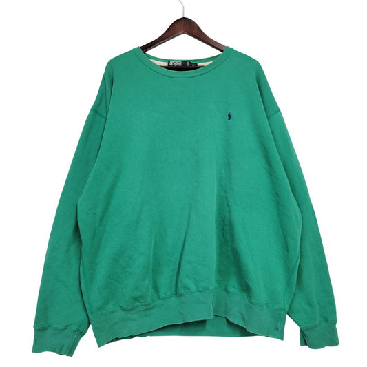 【現状渡し品】【メンズ】 SWEATSHIRT スウェットシャツ トレーナー 長袖 トップス 146-260119-as-24-izu サイズ：XL カラー：グリーン 万代Net店