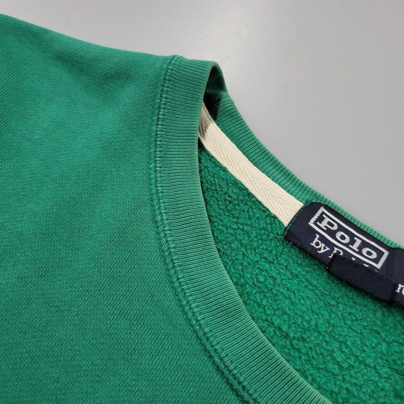 【現状渡し品】【メンズ】 SWEATSHIRT スウェットシャツ トレーナー 長袖 トップス 146-260119-as-24-izu サイズ：XL カラー：グリーン 万代Net店