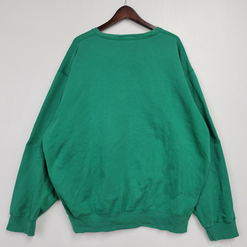 【現状渡し品】【メンズ】 SWEATSHIRT スウェットシャツ トレーナー 長袖 トップス 146-260119-as-24-izu サイズ：XL カラー：グリーン 万代Net店