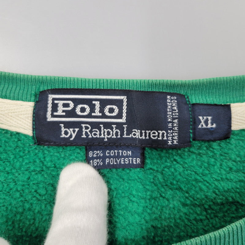 【現状渡し品】【メンズ】 SWEATSHIRT スウェットシャツ トレーナー 長袖 トップス 146-260119-as-24-izu サイズ：XL カラー：グリーン 万代Net店