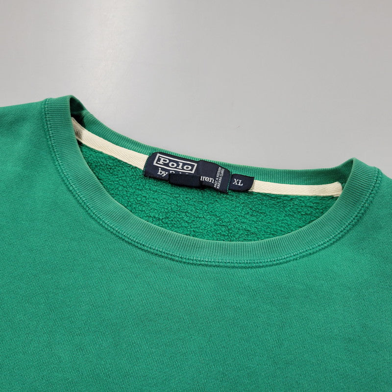 【現状渡し品】【メンズ】 SWEATSHIRT スウェットシャツ トレーナー 長袖 トップス 146-260119-as-24-izu サイズ：XL カラー：グリーン 万代Net店