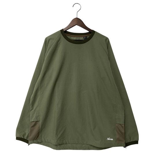 【中古品】【メンズ】 NANGA ナンガ POLYESTER PULLOVER ポリエステル プルオーバー トップス 長袖 144-260119-kh-15-izu サイズ：L カラー：カーキ 万代Net店