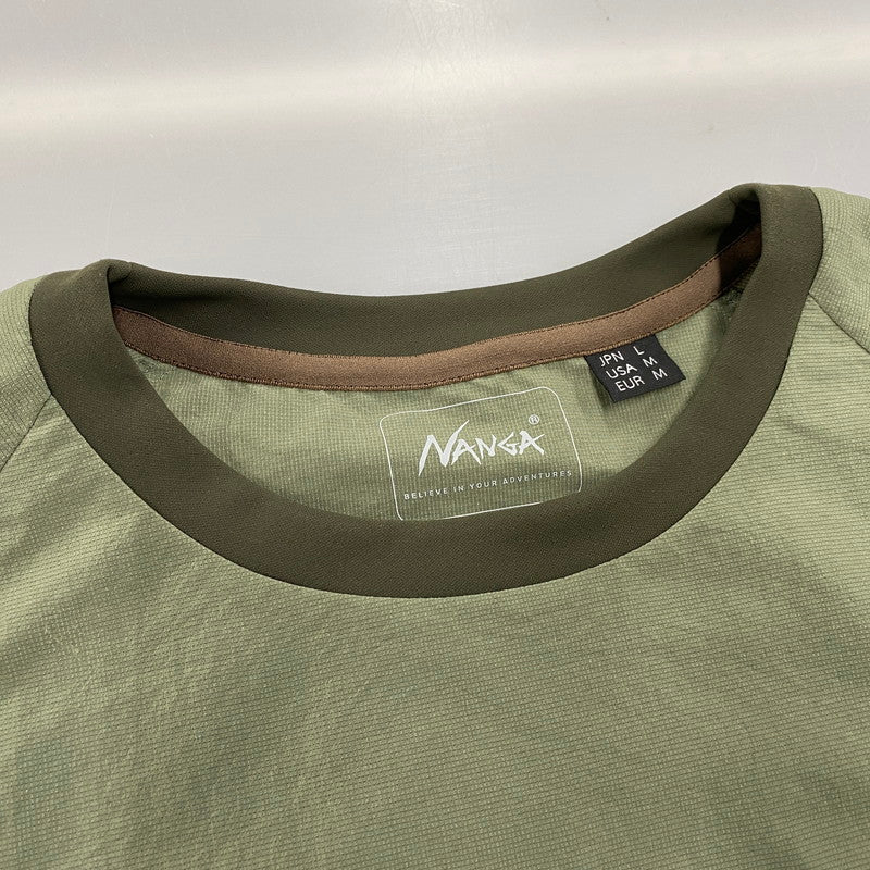 【中古品】【メンズ】 NANGA ナンガ POLYESTER PULLOVER ポリエステル プルオーバー トップス 長袖 144-260119-kh-15-izu サイズ：L カラー：カーキ 万代Net店