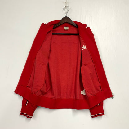【中古品】【メンズ】 OLD ADIDAS オールド アディダス ATS-192 デサント期 西ドイツ製 TRACK JACKET トラック ジャケット トップス 長袖 146-260116-ya-01-izu サイズ：90-4 カラー：レッド 万代Net店