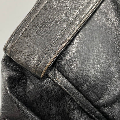 【中古品】【メンズ】 MIRAGE ミラージュ A-2 TYPE LEATHER JACKET レザージャケット アウター 146-260115-as-24-izu サイズ：M カラー：ブラック 万代Net店