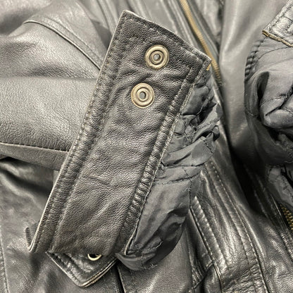 【中古品】【メンズ】 MIRAGE ミラージュ A-2 TYPE LEATHER JACKET レザージャケット アウター 146-260115-as-24-izu サイズ：M カラー：ブラック 万代Net店
