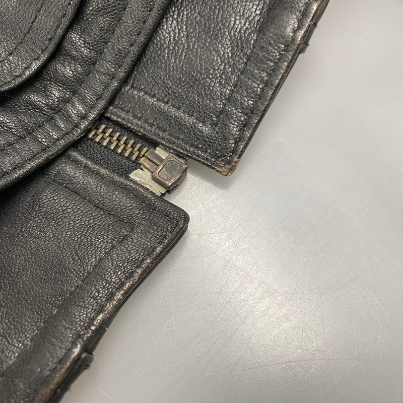 【中古品】【メンズ】 MIRAGE ミラージュ A-2 TYPE LEATHER JACKET レザージャケット アウター 146-260115-as-24-izu サイズ：M カラー：ブラック 万代Net店