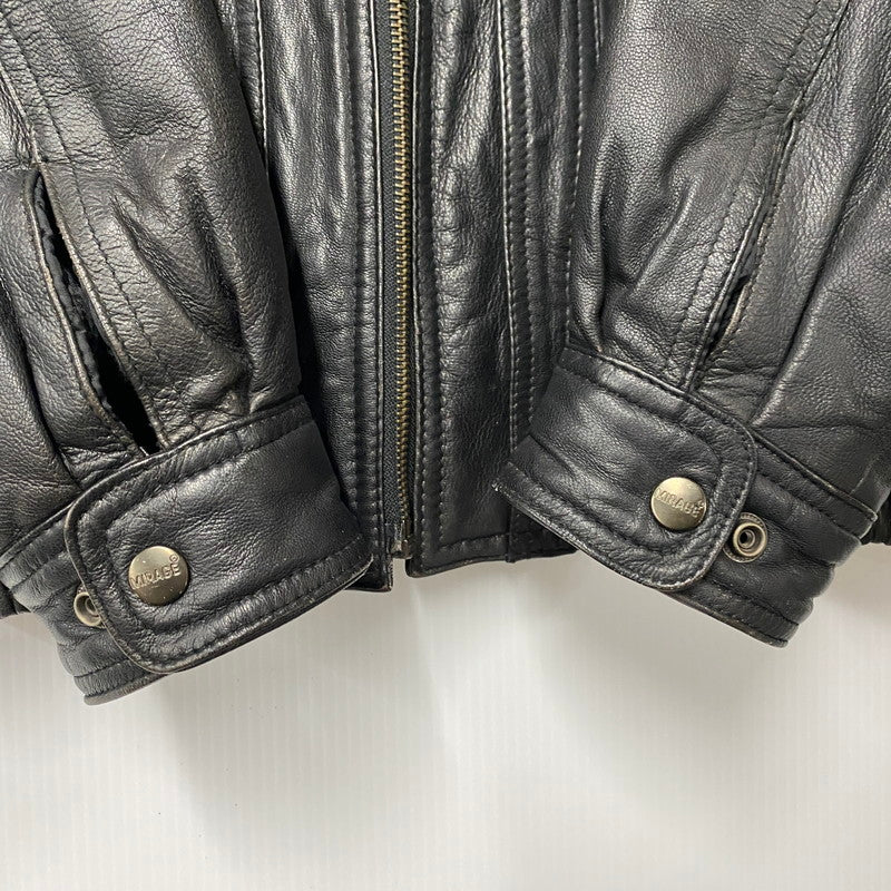 【中古品】【メンズ】 MIRAGE ミラージュ A-2 TYPE LEATHER JACKET レザージャケット アウター 146-260115-as-24-izu サイズ：M カラー：ブラック 万代Net店