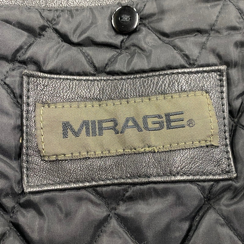 【中古品】【メンズ】 MIRAGE ミラージュ A-2 TYPE LEATHER JACKET レザージャケット アウター 146-260115-as-24-izu サイズ：M カラー：ブラック 万代Net店