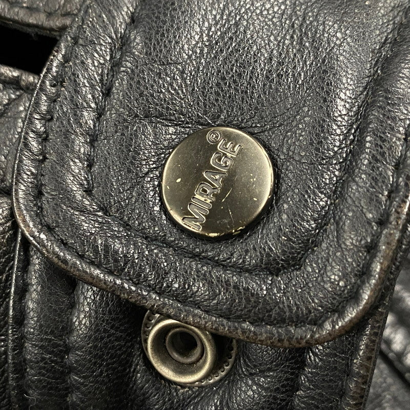 【中古品】【メンズ】 MIRAGE ミラージュ A-2 TYPE LEATHER JACKET レザージャケット アウター 146-260115-as-24-izu サイズ：M カラー：ブラック 万代Net店