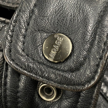 【中古品】【メンズ】 MIRAGE ミラージュ A-2 TYPE LEATHER JACKET レザージャケット アウター 146-260115-as-24-izu サイズ：M カラー：ブラック 万代Net店