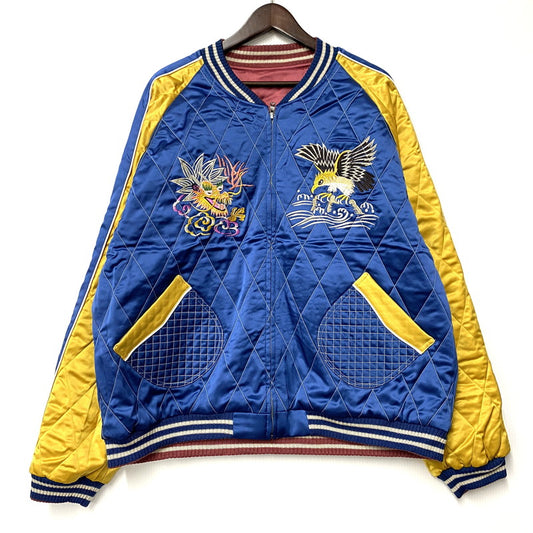 【中古美品】【メンズ】 SAPEUR サプール REVERSIBLE SOUVENIR JACKET A0024-491 リバーシブル スーベニアジャケット スカジャン アウター 142-260115-as-21-izu サイズ：XL カラー：ブルー系×レッド系 万代Net店