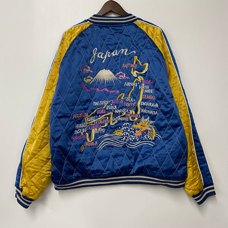 【中古美品】【メンズ】 SAPEUR サプール REVERSIBLE SOUVENIR JACKET A0024-491 リバーシブル スーベニアジャケット スカジャン アウター 142-260115-as-21-izu サイズ：XL カラー：ブルー系×レッド系 万代Net店