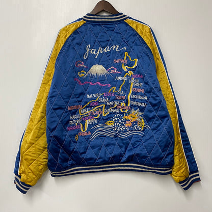 【中古美品】【メンズ】 SAPEUR サプール REVERSIBLE SOUVENIR JACKET A0024-491 リバーシブル スーベニアジャケット スカジャン アウター 142-260115-as-21-izu サイズ：XL カラー：ブルー系×レッド系 万代Net店