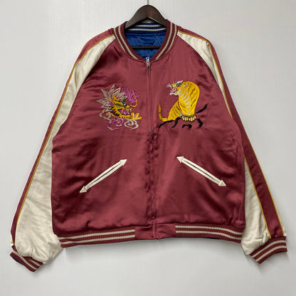 【中古美品】【メンズ】 SAPEUR サプール REVERSIBLE SOUVENIR JACKET A0024-491 リバーシブル スーベニアジャケット スカジャン アウター 142-260115-as-21-izu サイズ：XL カラー：ブルー系×レッド系 万代Net店