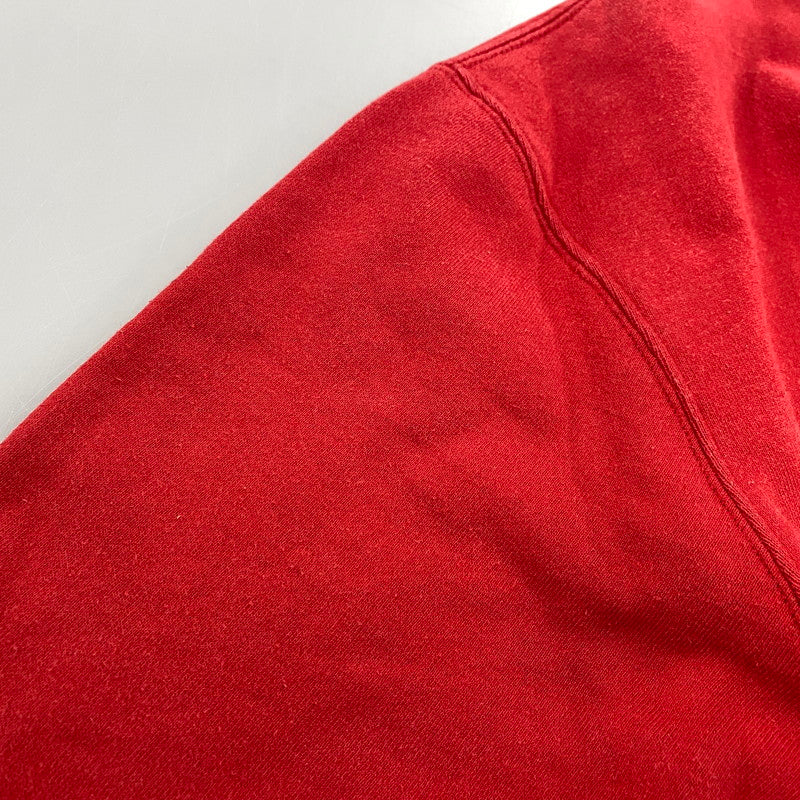 【中古品】【メンズ】 RALPH LAUREN ラルフローレン SWEATSHIRT スウェットシャツ USA製 トレーナー 長袖 トップス 146-260119-as-17-izu サイズ：M/L カラー：レッド 万代Net店