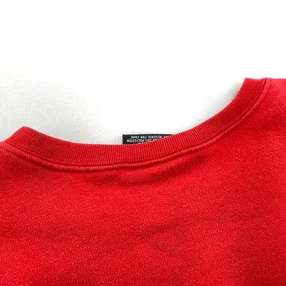【中古品】【メンズ】 RALPH LAUREN ラルフローレン SWEATSHIRT スウェットシャツ USA製 トレーナー 長袖 トップス 146-260119-as-17-izu サイズ：M/L カラー：レッド 万代Net店