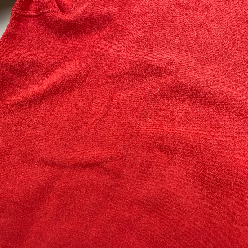 【中古品】【メンズ】 RALPH LAUREN ラルフローレン SWEATSHIRT スウェットシャツ USA製 トレーナー 長袖 トップス 146-260119-as-17-izu サイズ：M/L カラー：レッド 万代Net店