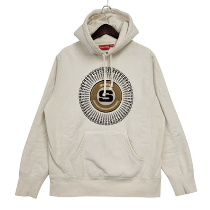 【中古品】【メンズ】 CHENILLE APPLIQUE HOODED SWEATSHIRT シェニール アップリケ フーデッド スウェットシャツ パーカー 長袖 トップス 149-260118-kh-05-izu サイズ：S カラー：ナチュラル 万代Net店